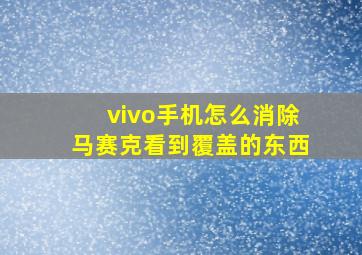 vivo手机怎么消除马赛克看到覆盖的东西