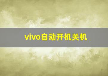 vivo自动开机关机