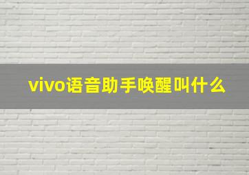 vivo语音助手唤醒叫什么