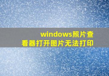 windows照片查看器打开图片无法打印