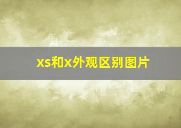 xs和x外观区别图片