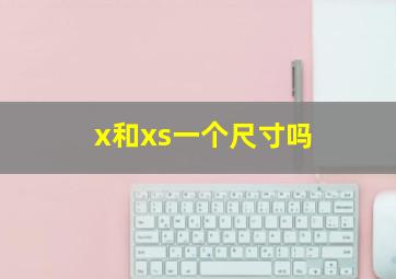 x和xs一个尺寸吗