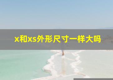 x和xs外形尺寸一样大吗