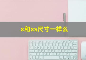 x和xs尺寸一样么