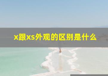 x跟xs外观的区别是什么