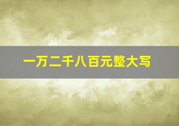 一万二千八百元整大写