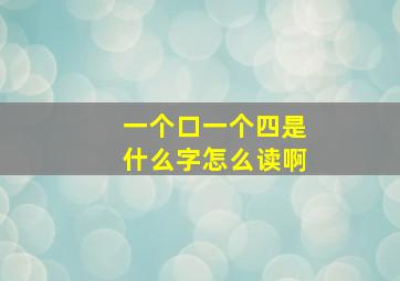 一个口一个四是什么字怎么读啊