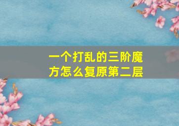 一个打乱的三阶魔方怎么复原第二层