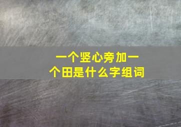 一个竖心旁加一个田是什么字组词