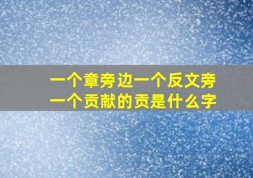 一个章旁边一个反文旁一个贡献的贡是什么字