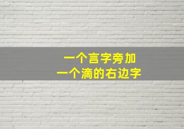 一个言字旁加一个滴的右边字