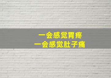 一会感觉胃疼一会感觉肚子痛