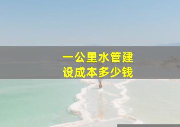 一公里水管建设成本多少钱