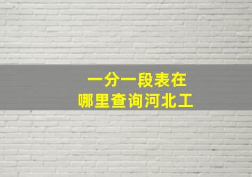 一分一段表在哪里查询河北工