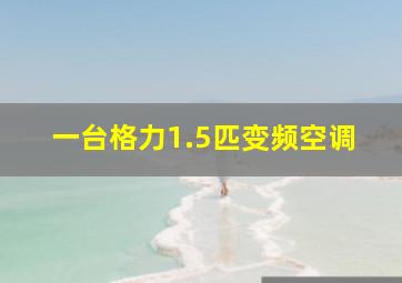 一台格力1.5匹变频空调