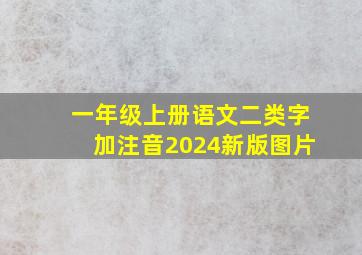 一年级上册语文二类字加注音2024新版图片