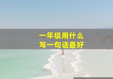 一年级用什么写一句话最好