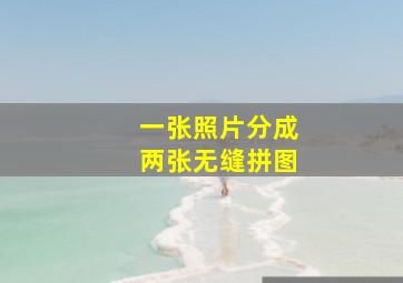 一张照片分成两张无缝拼图