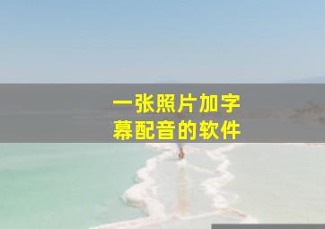 一张照片加字幕配音的软件