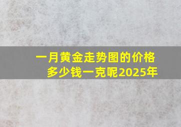 一月黄金走势图的价格多少钱一克呢2025年