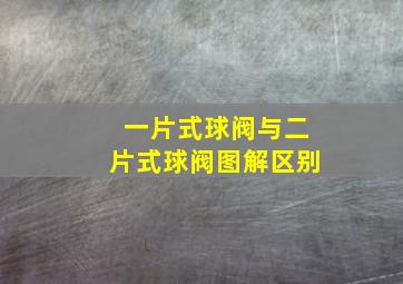 一片式球阀与二片式球阀图解区别