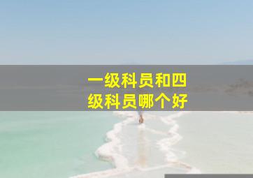 一级科员和四级科员哪个好