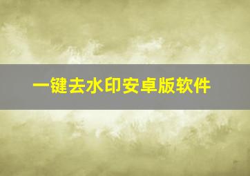 一键去水印安卓版软件