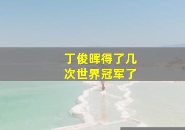 丁俊晖得了几次世界冠军了