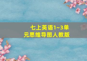 七上英语1~3单元思维导图人教版