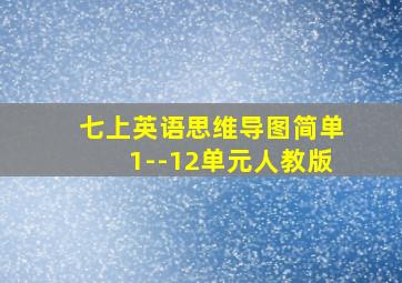 七上英语思维导图简单1--12单元人教版