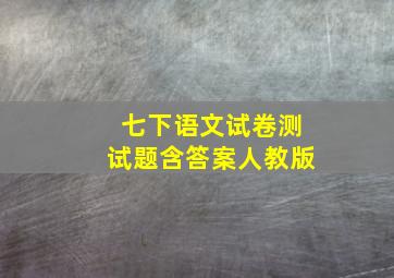 七下语文试卷测试题含答案人教版