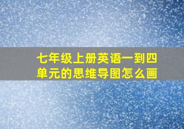 七年级上册英语一到四单元的思维导图怎么画