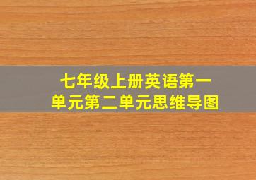 七年级上册英语第一单元第二单元思维导图