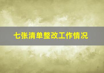 七张清单整改工作情况