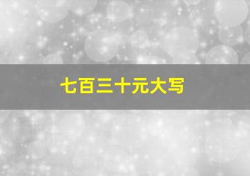 七百三十元大写