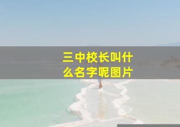 三中校长叫什么名字呢图片