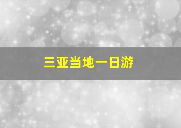 三亚当地一日游