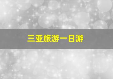 三亚旅游一日游