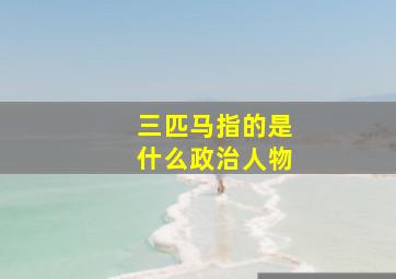 三匹马指的是什么政治人物