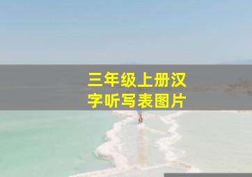 三年级上册汉字听写表图片