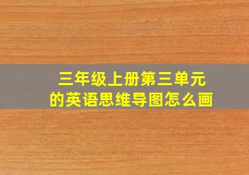 三年级上册第三单元的英语思维导图怎么画