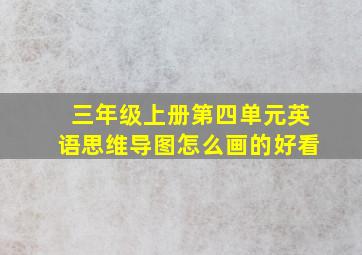 三年级上册第四单元英语思维导图怎么画的好看