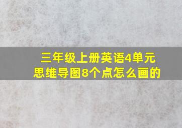 三年级上册英语4单元思维导图8个点怎么画的