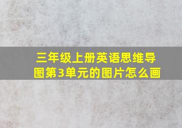 三年级上册英语思维导图第3单元的图片怎么画