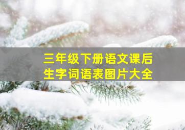 三年级下册语文课后生字词语表图片大全