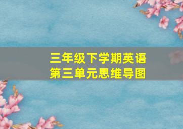 三年级下学期英语第三单元思维导图