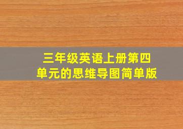 三年级英语上册第四单元的思维导图简单版