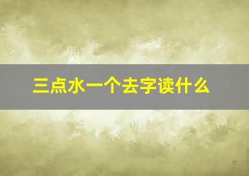 三点水一个去字读什么