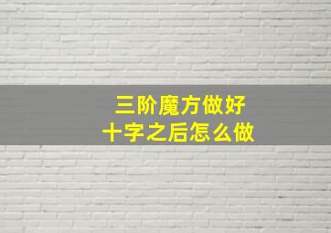 三阶魔方做好十字之后怎么做