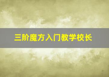 三阶魔方入门教学校长